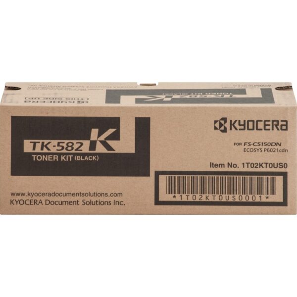 Kyocera TK-582K Original Laser Toner Cartridge - Black - 1 Each