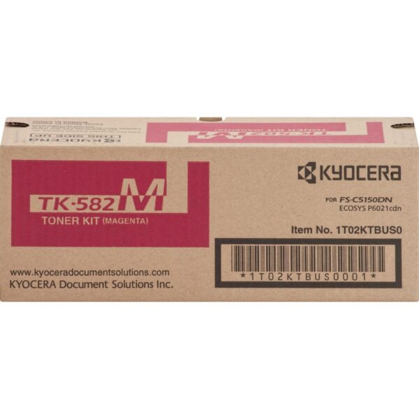 Kyocera TK-582M Original Laser Toner Cartridge - Magenta - 1 Each