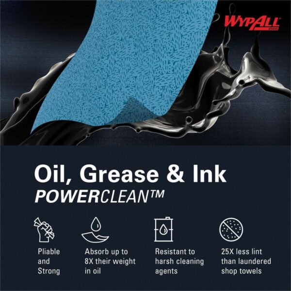 Wypall Oil, Grease & Ink Quarterfold Disposable Cloths - Image 5