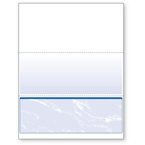 A blank check is shown on top of the page.