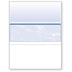 A blank check is shown on top of the page.