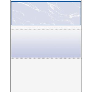 A blank check is shown with blue lines.