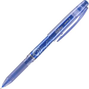 A blue pen with a white background