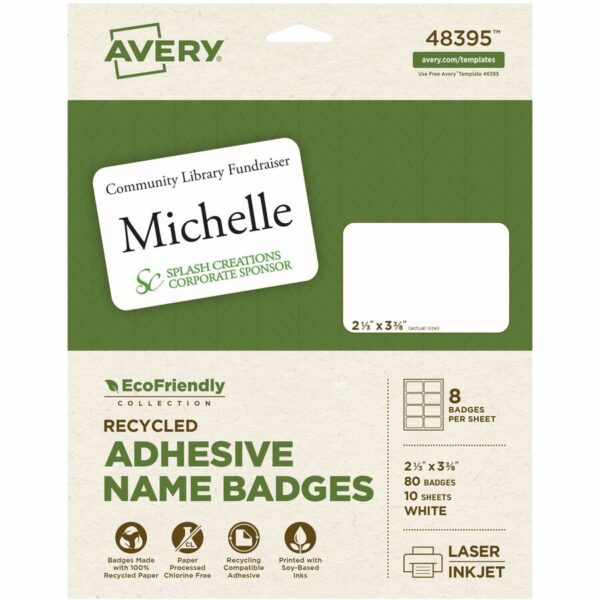 Avery Eco-friendly Premium Name Badge Labels