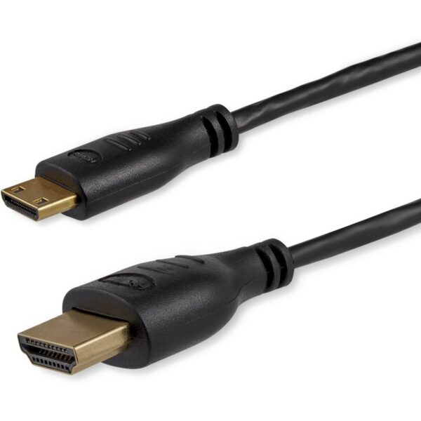 StarTech.com 3 ft Slim High Speed HDMI® Cable with Ethernet - HDMI to HDMI Mini M/M