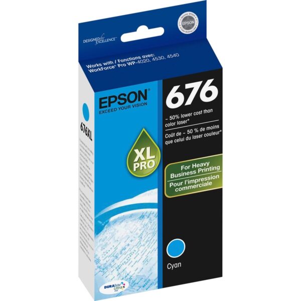 Epson DURABrite Ultra 676 Original Inkjet Ink Cartridge - Cyan - 1 Each