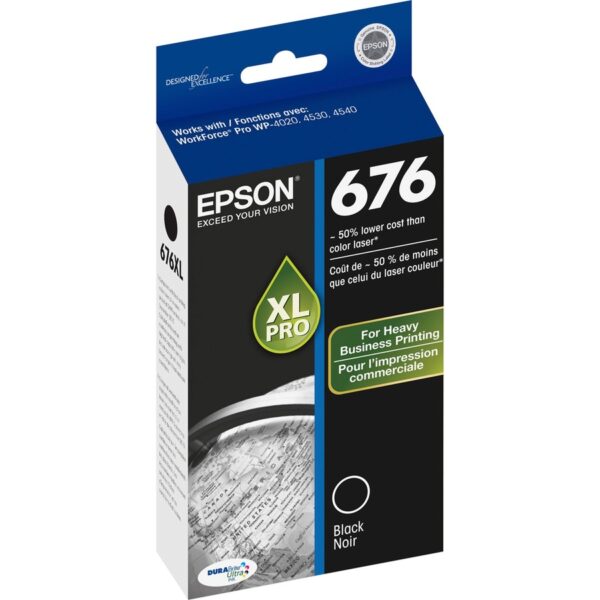 Epson DURABrite Ultra 676 Original Inkjet Ink Cartridge - Black - 1 Each