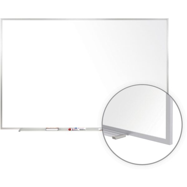 Ghent M1-48-4 Porcelain Magnetic Whiteboard with Aluminum Frame