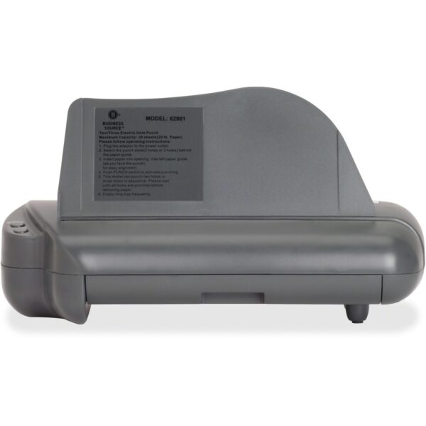 Business Source Electric Adjustable 3-hole Punch - Image 3