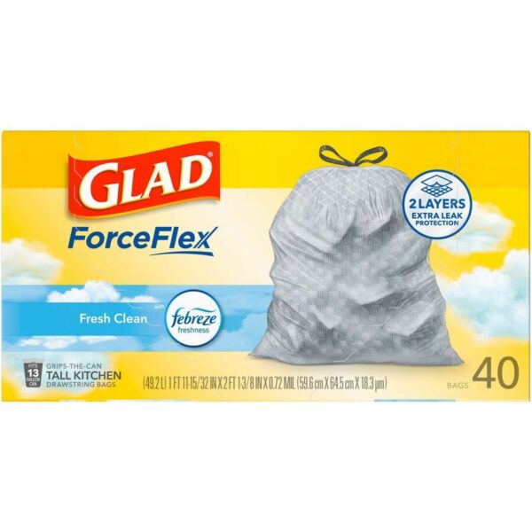 Glad ForceFlex Tall Kitchen Drawstring Trash Bags - Image 2