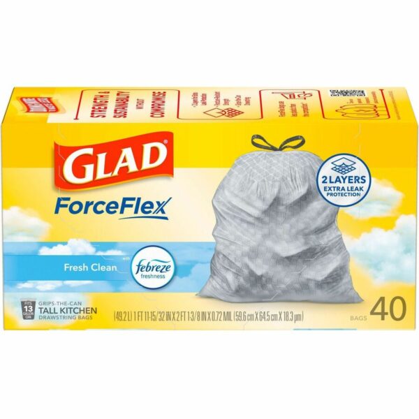 Glad ForceFlex Tall Kitchen Drawstring Trash Bags - Image 6