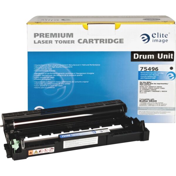 Elite Image 75496 Remanufactured Brother DR420 Drum Unit