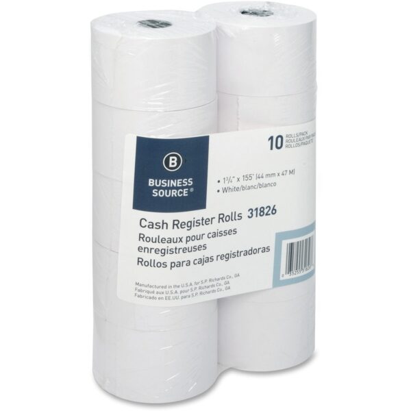 Business Source 1-Ply 155' Adding Machine Paper Rolls - Image 2