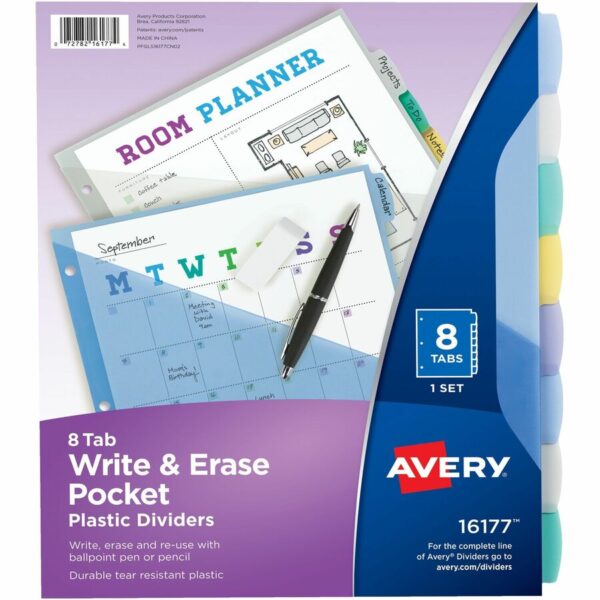 Avery Write & Erase Pocket Dividers