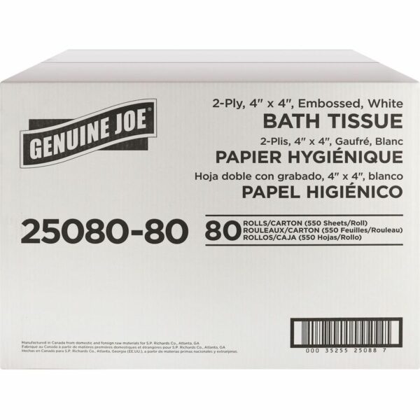 Genuine Joe Embossed Roll Bath Tissue - Image 3