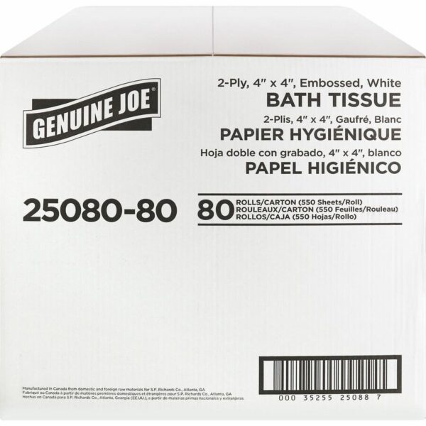 Genuine Joe Embossed Roll Bath Tissue - Image 4