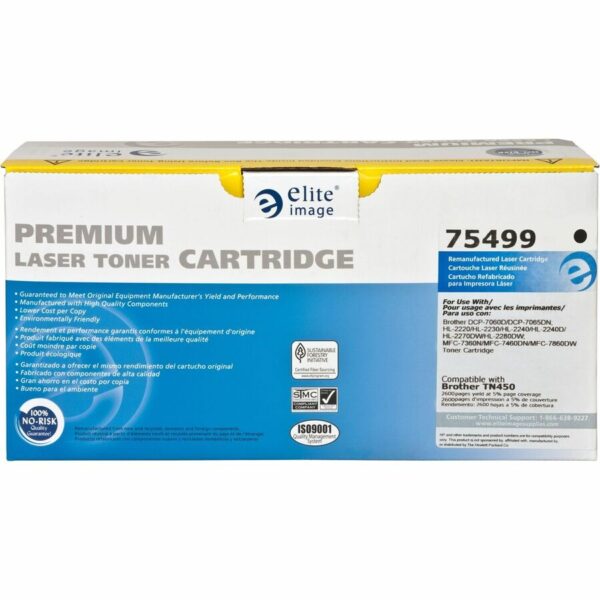 Elite Image Remanufactured High Yield Laser Toner Cartridge - Alternative for Brother TN450 - Black - 1 Each