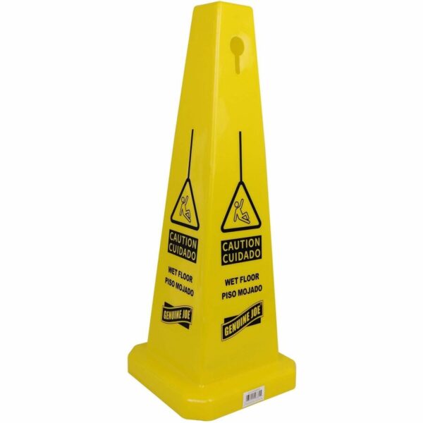 Genuine Joe Bright 4-sided Caution Safety Cone - Image 2