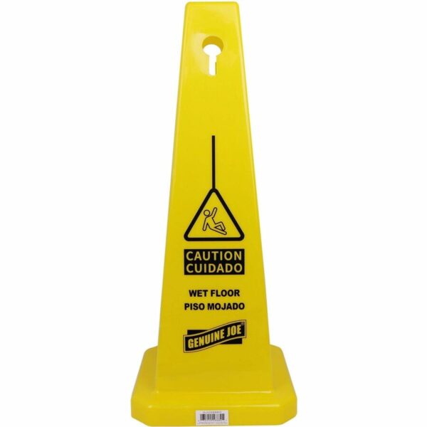 Genuine Joe Bright 4-sided Caution Safety Cone - Image 3