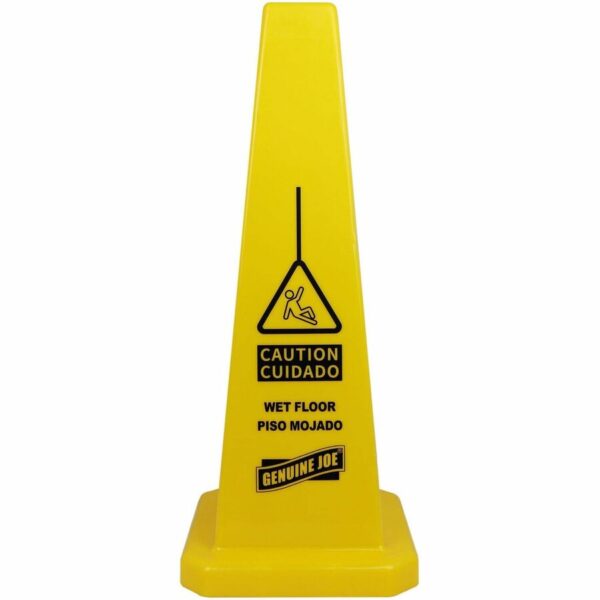 Genuine Joe Bright 4-sided Caution Safety Cone