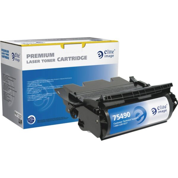 Elite Image Remanufactured MICR Laser Toner Cartridge - Alternative for Lexmark 64015HA - Black - 1 Each