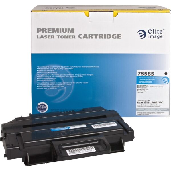 Elite Image Remanufactured Laser Toner Cartridge - Alternative for Xerox 106R01374 - Black - 1 Each