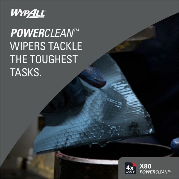 Wypall PowerClean X80 Heavy Duty Cloths Jumbo Roll - Image 7