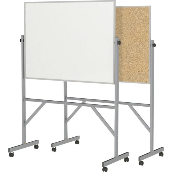 Ghent Reversible Cork Bulletin Board/ Non-Magnetic Whiteboard with Aluminum Frame