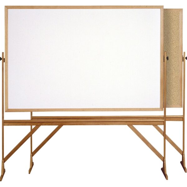 Ghent Reversible Cork Bulletin Board/Whiteboard with Wood Frame