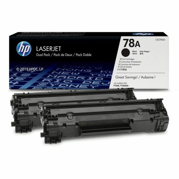 HP 78A Original Laser Toner Cartridge - Black - 2 / Carton