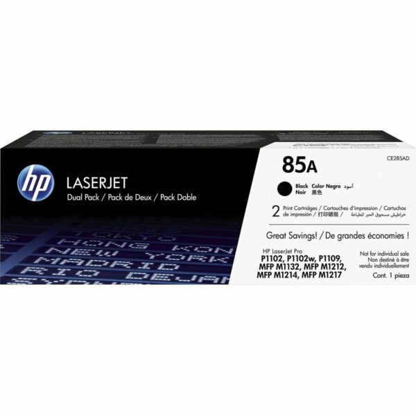 HP 85A Original Laser Toner Cartridge - Black - 2 / Carton - Image 4