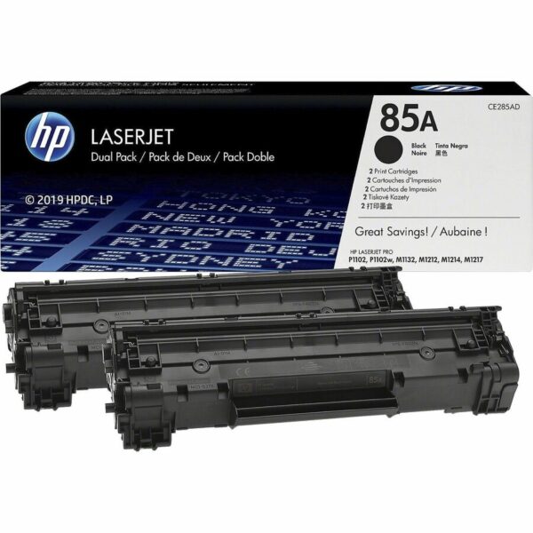 HP 85A Original Laser Toner Cartridge - Black - 2 / Carton