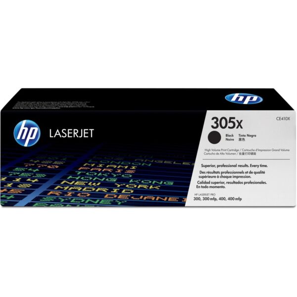 HP 305X (CE410X) Original Laser Toner Cartridge - Single Pack - Black - 1 Each