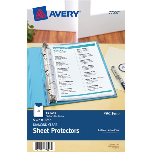 Avery® Mini Diamond Clear Heavyweight Sheet Protectors