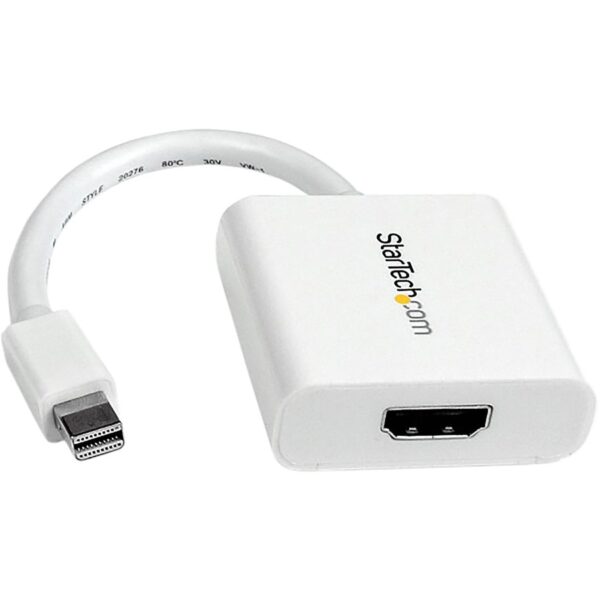 StarTech.com Mini DisplayPort to HDMI Video Adapter Converter - White