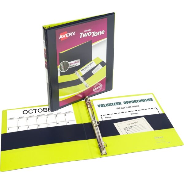 Avery® 1/2" Two-Tone View 3-Ring Binder With Pockets - Image 2