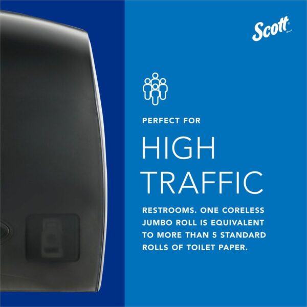 Scott Essential Coreless Jumbo Roll Toilet Paper Dispenser - Image 3