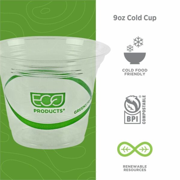 Eco-Products 9 oz GreenStripe Cold Cups - Image 2