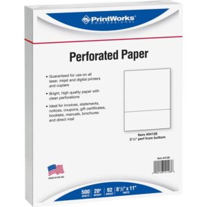 A package of perforated paper is shown.