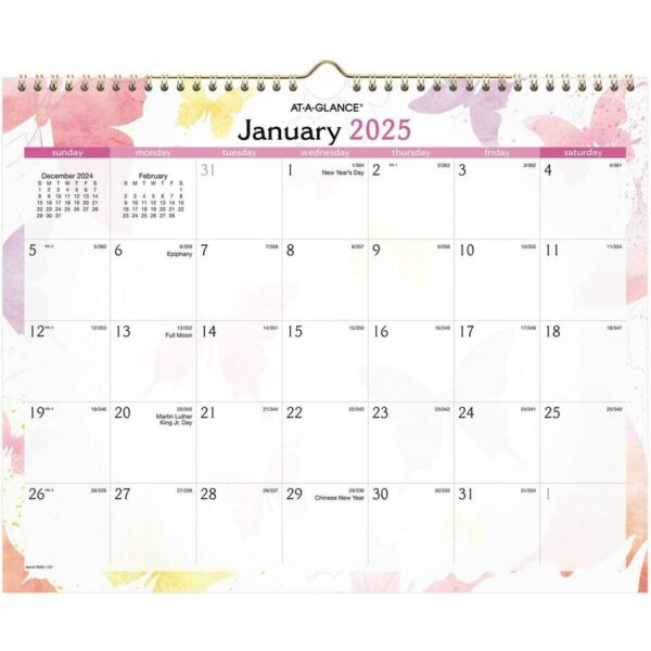 At-A-Glance WatercolorsWall Calendar