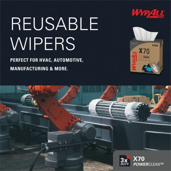 Wypall PowerClean X70 Medium Duty Cloths - Pop-Up Box - Image 6