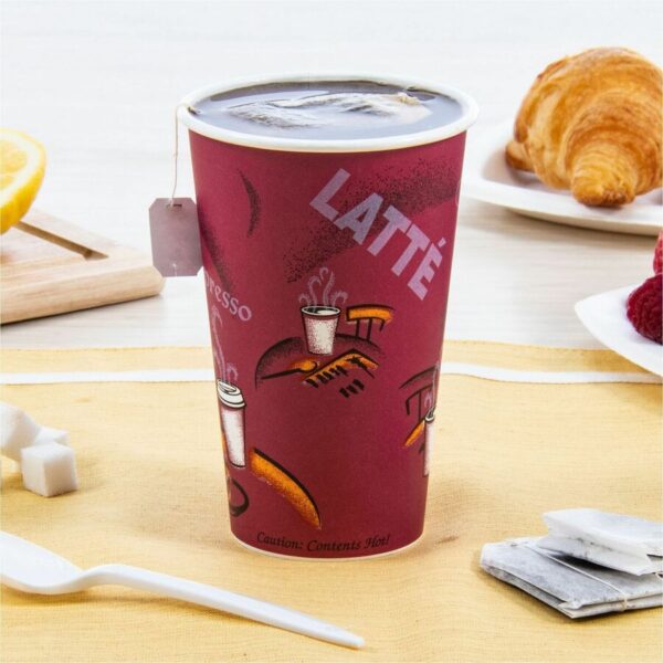 Solo 16 oz Bistro Design Hot Cups - Image 2