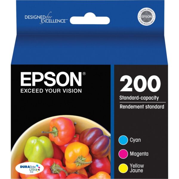 Epson DURABrite Ultra 200 Original Inkjet Ink Cartridge - Cyan, Magenta, Yellow - 3 Pack