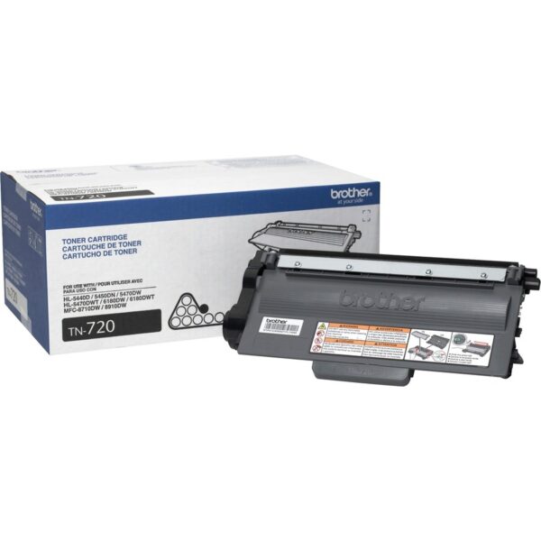 Brother TN720 Original Laser Toner Cartridge - Black - 1 Each