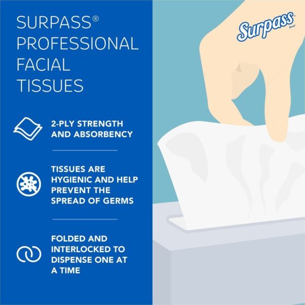 Surpass Flat Box Facial Tissue for Business - Image 3