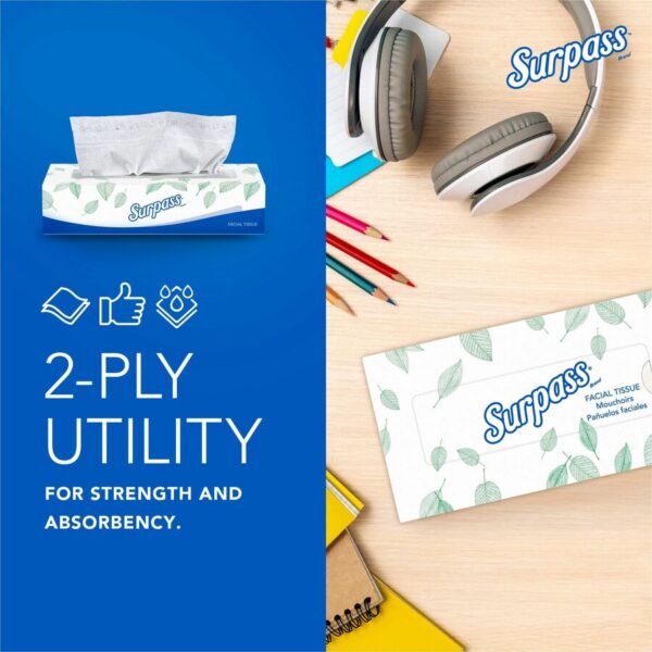 Surpass Flat Box Facial Tissue for Business - Image 4