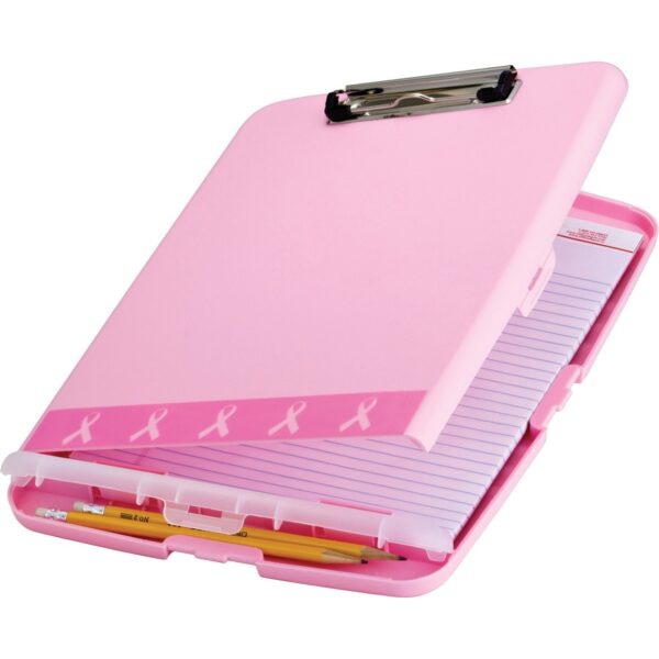 Officemate Breast Cancer Awareness Slim Clipboard Storage Box