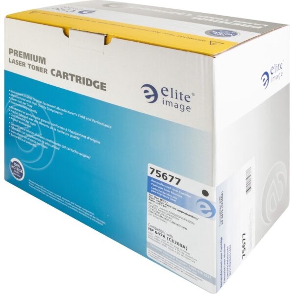 Elite Image Remanufactured Laser Toner Cartridge - Alternative for HP 647A (CE260A) - Black - 1 Each - Image 2