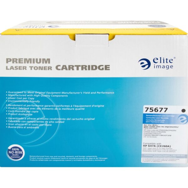 Elite Image Remanufactured Laser Toner Cartridge - Alternative for HP 647A (CE260A) - Black - 1 Each - Image 5