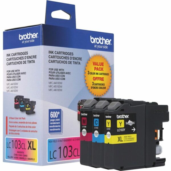 Brother Innobella LC1033PKS Original High Yield Inkjet Ink Cartridge - Tri-pack - Cyan, Magenta, Yellow - 3 / Pack - Image 3